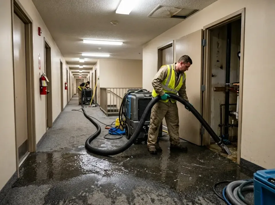 multi-unit-apartment-hallway-f-005 — frequently asked questions, Emergency Burst Pipe Water Extraction & Removal in Muttonto…